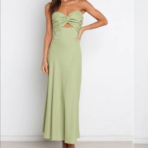 Petal & Pup Green Strapless Dress
